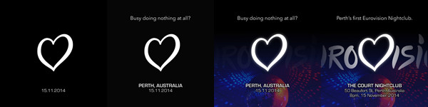 The teaser ad campaign for Eurovision Euroclub Perth 2014