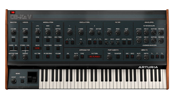 Screenshot of the Arturia OB-Xa V soft-synth