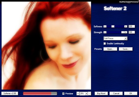 Screenshot of the Softener Photoshop plugin from namesuppressed